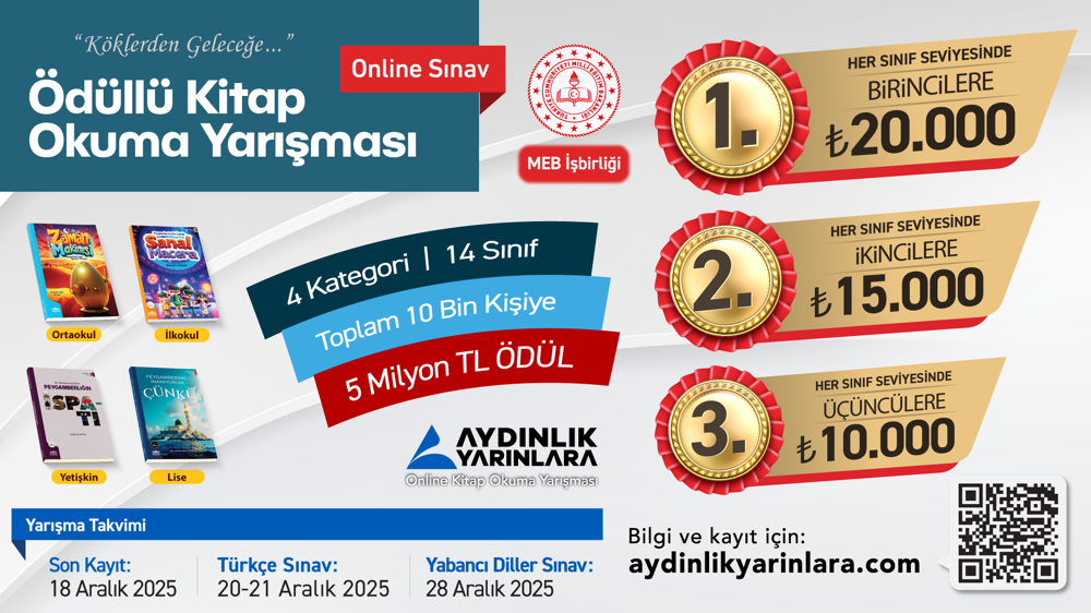 Aydınlık Yarınlara Kitap Okuma Yarışması 2025 Başladı!